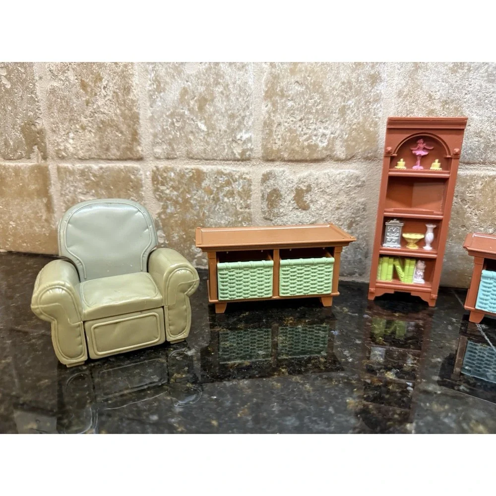 Fisher Price Loving Family Dollhouse Deluxe Decor Living Room Lot 2005
